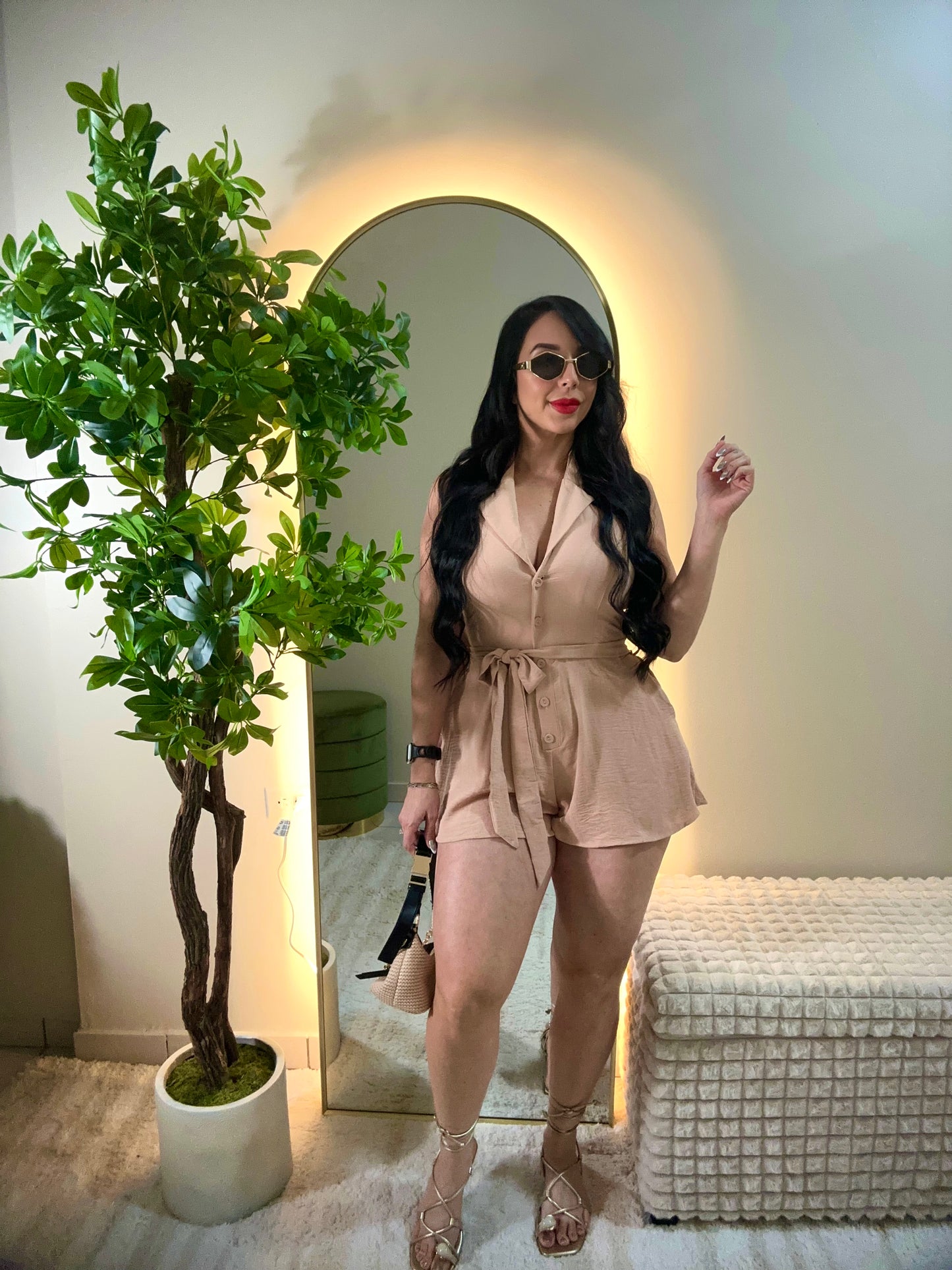 Beige Romper