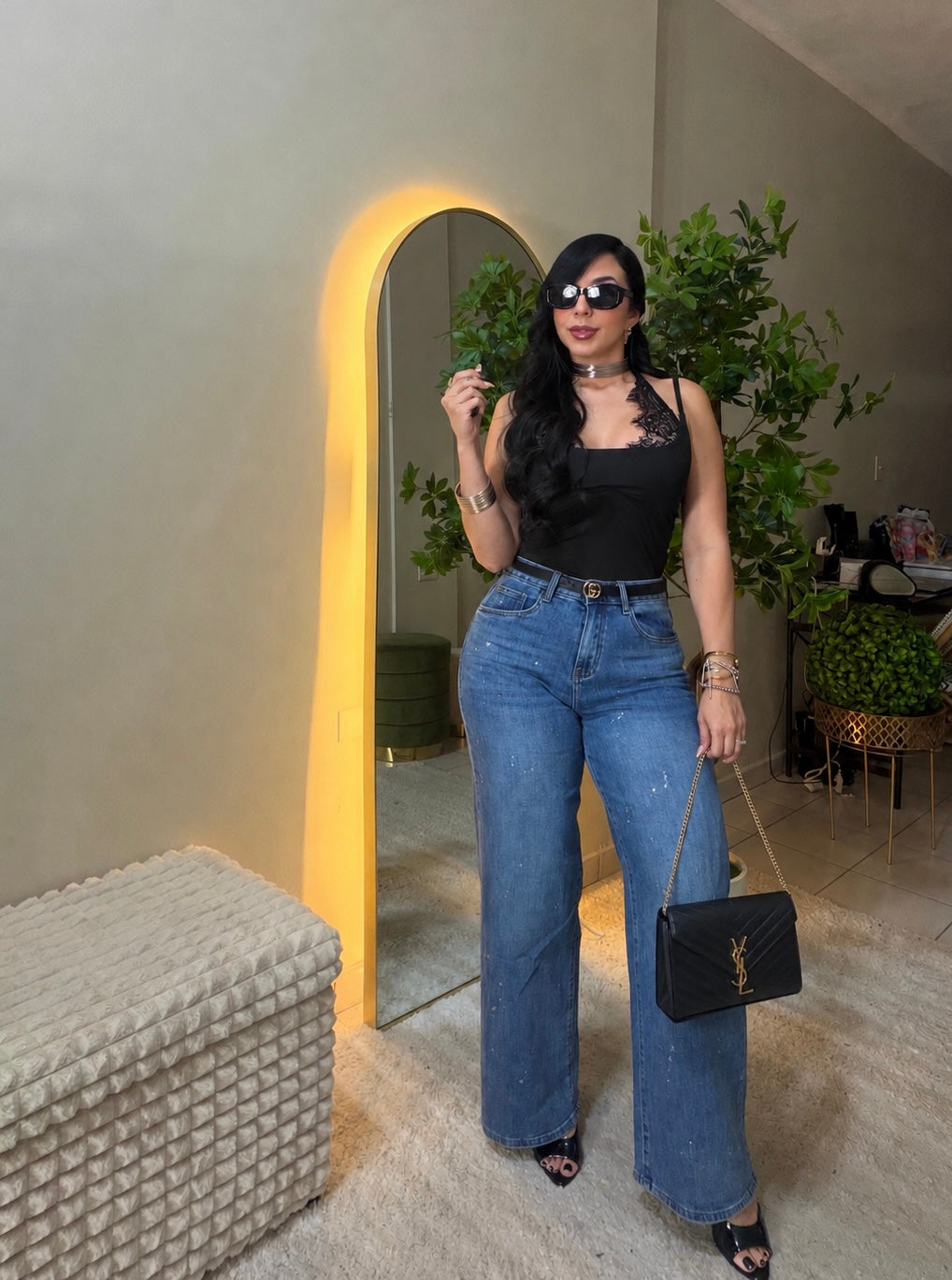 Silver Glow Denim Pant