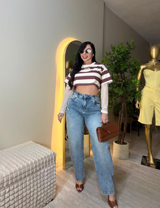 Colombian Adjustable hips Barrel Jean