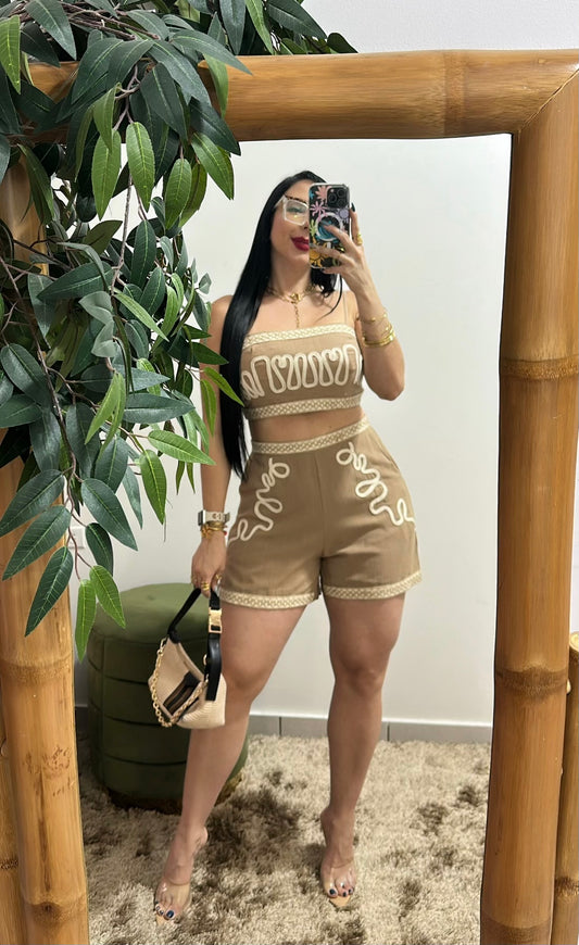 Mocha Short Set