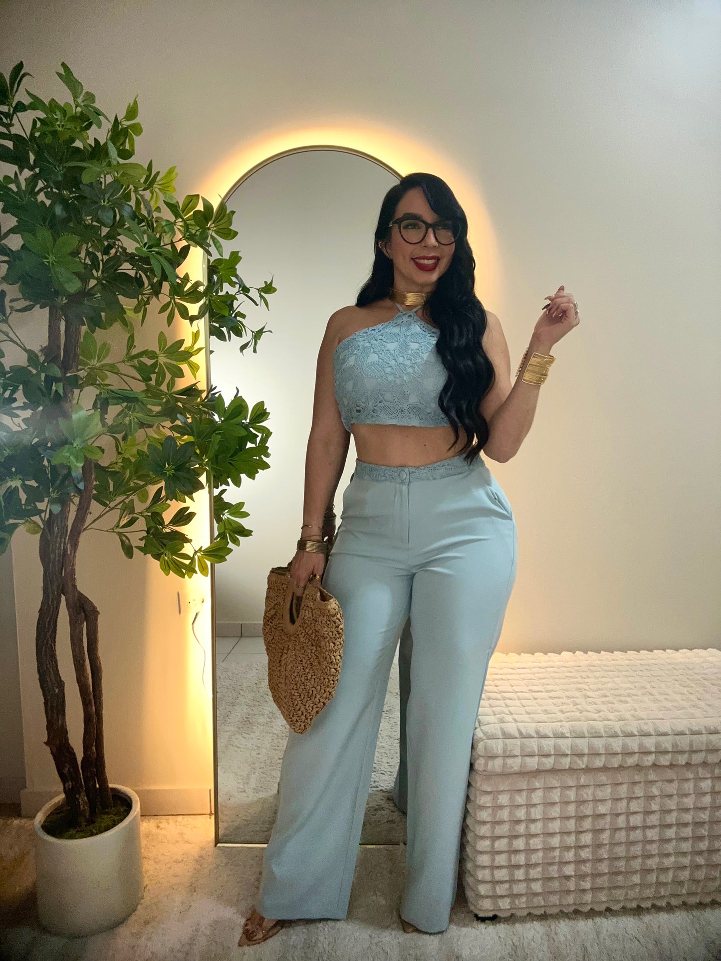 Crochet sky Blue Set
