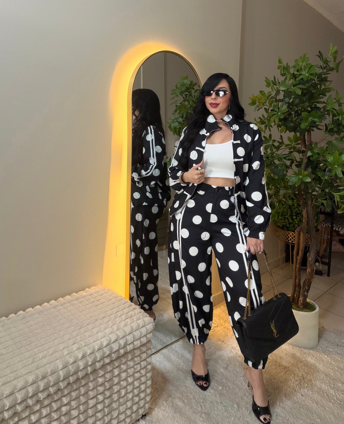 Black Polka Dots Barrel Set