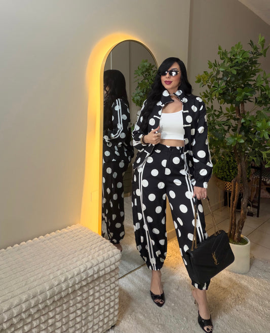 Black Polka Dots Barrel Set