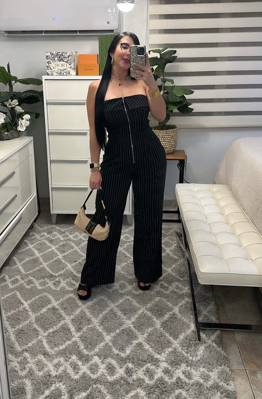 Stripe Black & white jumpsuit