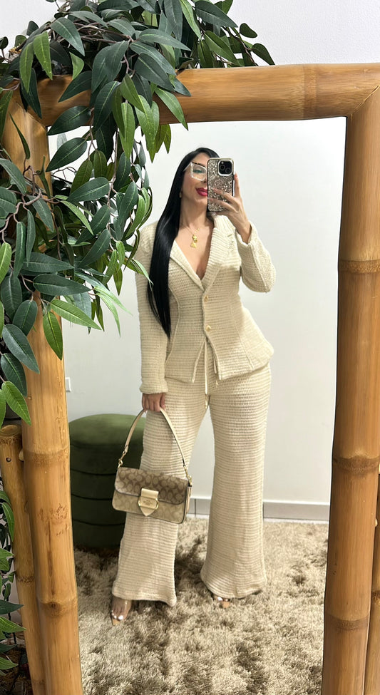 Professional Crochet Beige Set