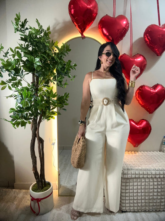 Elegant Beige Jumpsuit