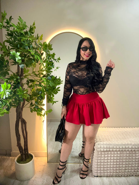 Restock Spandex Red Skort