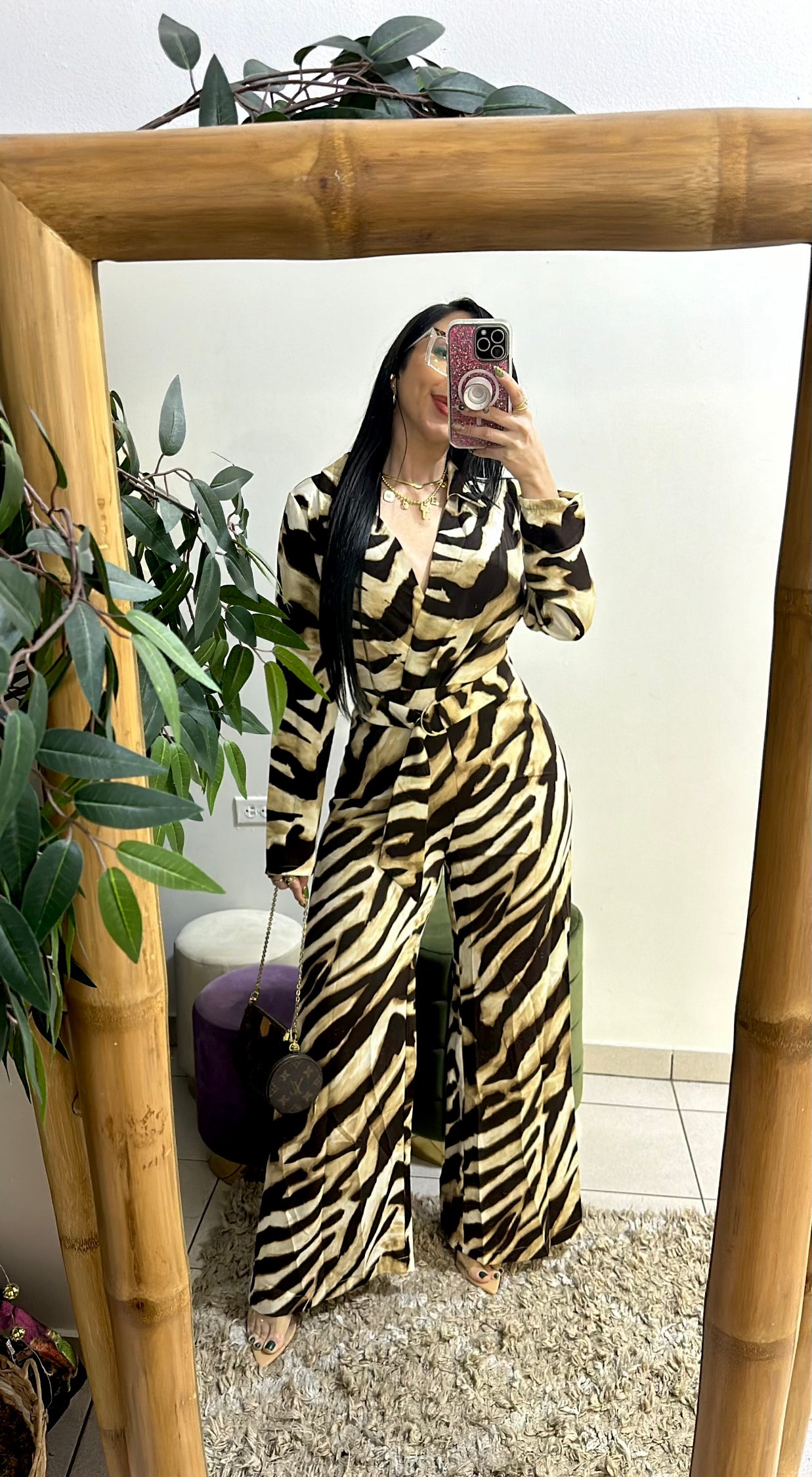 Animal print jumpsuit