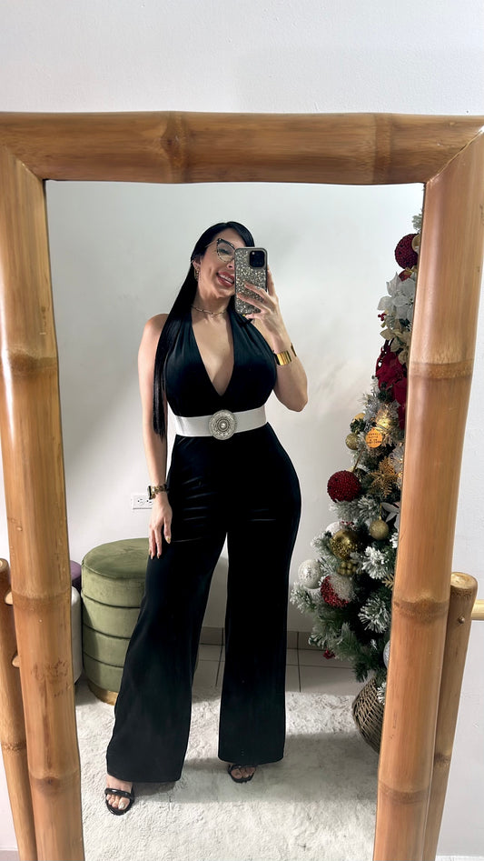 Black Velvet Jumpsuit