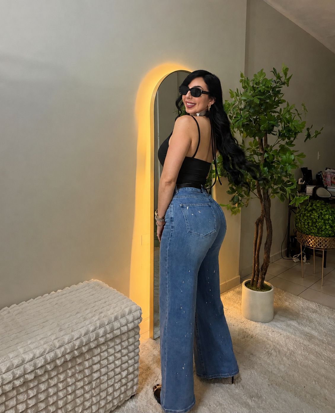 Silver Glow Denim Pant