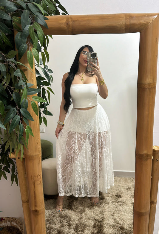 Angel White Skort