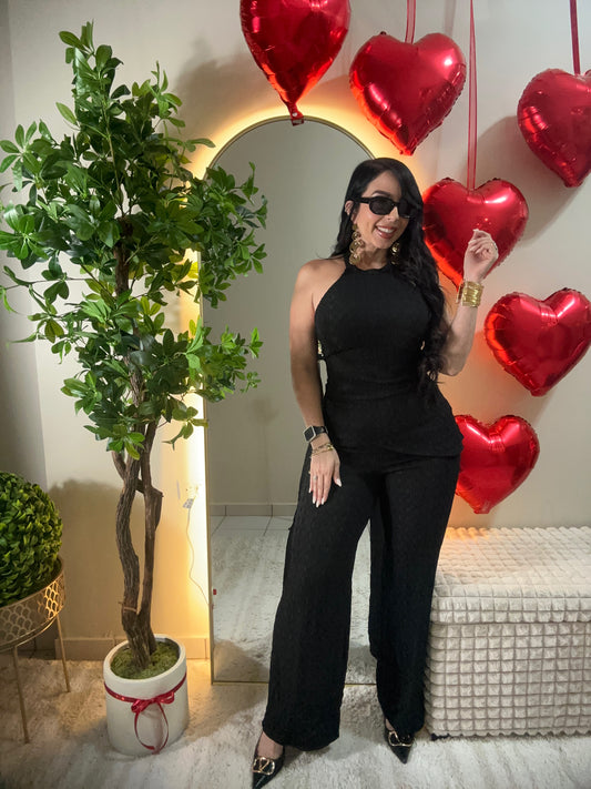 Elegant Spandex Black Set