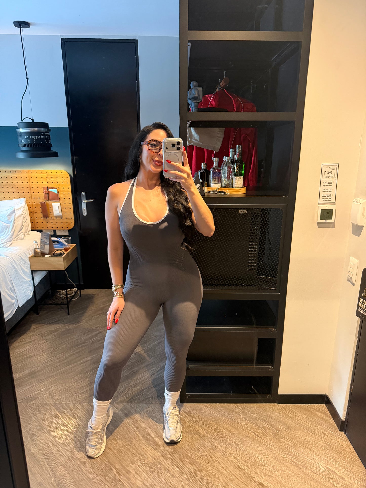 Grey Spandex Jumpsuit