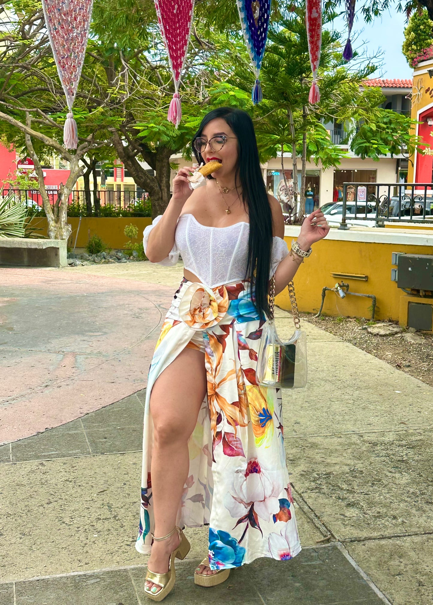 Flowers Skort