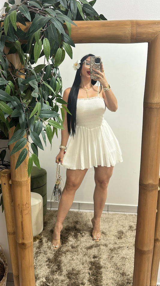 White Romper Dress
